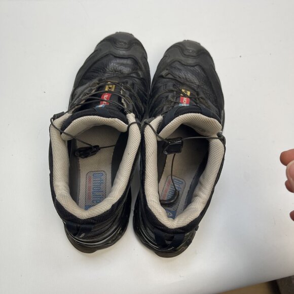 Salomon XA Pro 3D Triple Black Leather Trail Shoes Wom Sz 7.5 US Running Hiking - Picture 15 of 15